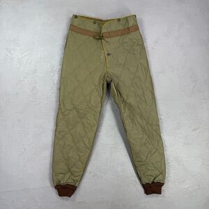 Vintage 1992 Czech Military Quilted Liner Pants Fit 34 x 30